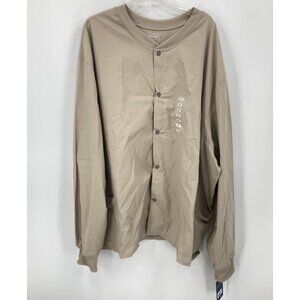 Cherokee Professional Snap Front Shirt Jacket Khaki Mens 5XL